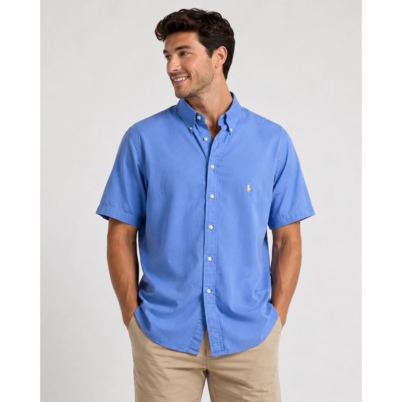 Ralph Lauren Other - Ralph Lauren Blake Mens XL Blue Short Sleeve Button Down 100% Cotton Shirt